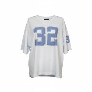 Women’s Oversized White Jersey with Blue Number 32